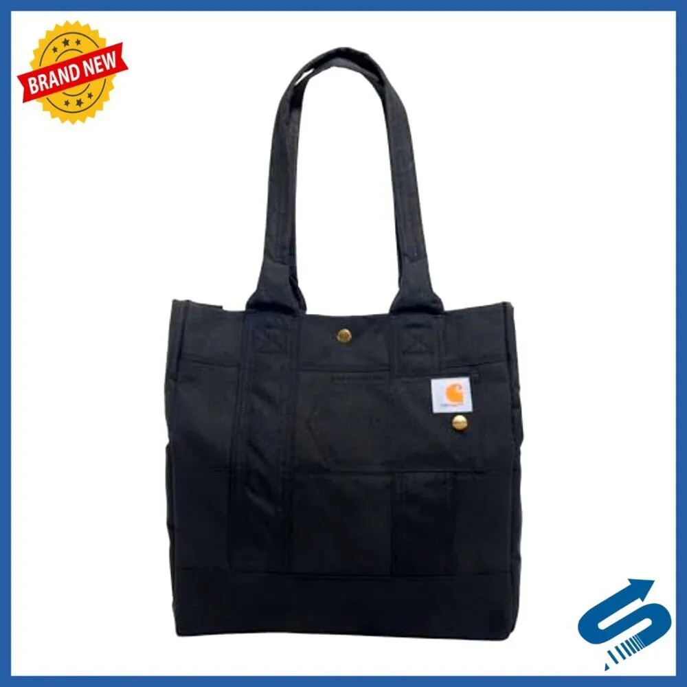 Durable Water Resistant Tote Bag Snap Closure Classic Utility Storage